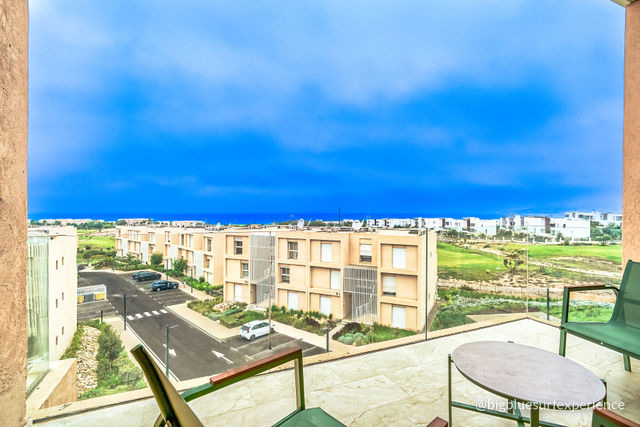 View from the BigBlue Bay Duplex balcony across the residence towards the ocean